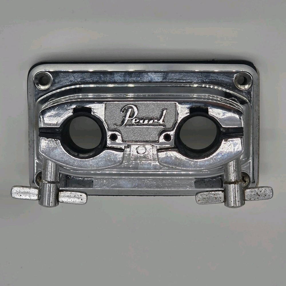 Vintage Pearl Bass Drum Double Tom Drum Mount Holder Chrome MX BX Session MLX